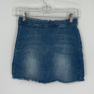 Reformation Jeans Denim Mini Evie Skirt Barbados Medium Wash Women’s Size 27